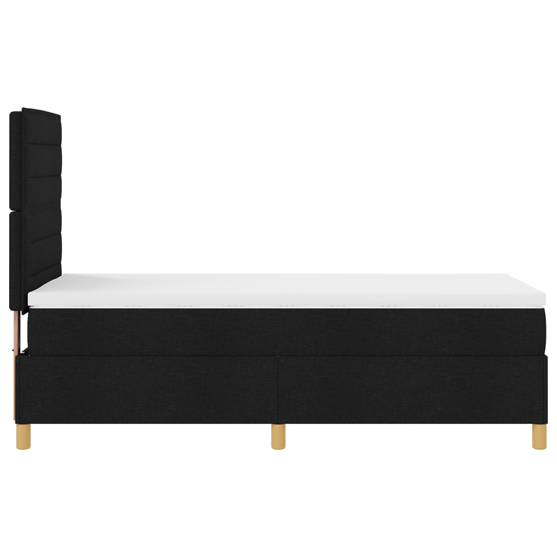 Casa si Gradina - Mobilier - Paturi si accesorii - Paturi - Pat cu somiera cu saltea Negru Simplu Tesatura - Infinity.ro