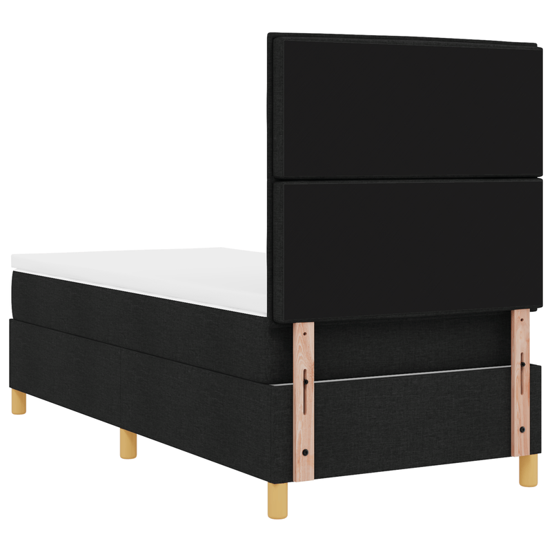 Casa si Gradina - Mobilier - Paturi si accesorii - Paturi - Pat cu somiera cu saltea Negru Simplu Tesatura - Infinity.ro