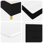 Casa si Gradina - Mobilier - Paturi si accesorii - Paturi - Pat cu somiera cu saltea Negru Simplu Tesatura - Infinity.ro