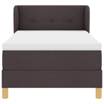 Casa si Gradina - Mobilier - Paturi si accesorii - Paturi - Pat box spring cu saltea, maro inchis, 100x200 cm, textil - Infinity.ro