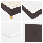 Casa si Gradina - Mobilier - Paturi si accesorii - Paturi - Pat box spring cu saltea, maro inchis, 100x200 cm, textil - Infinity.ro