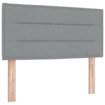 Casa si Gradina - Mobilier - Paturi si accesorii - Paturi - Pat box spring cu saltea, gri deschis, 80x200 cm, textil - Infinity.ro