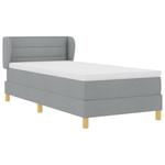Casa si Gradina - Mobilier - Paturi si accesorii - Paturi - Pat box spring cu saltea, gri deschis, 80x200 cm, textil - Infinity.ro
