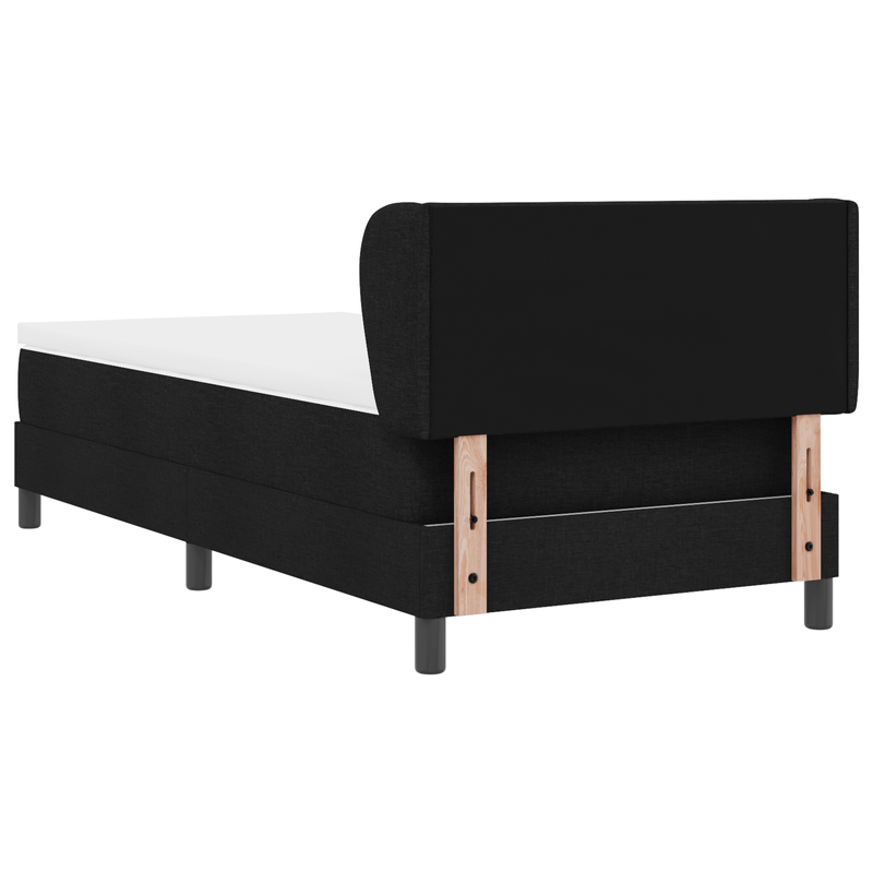 Casa si Gradina - Mobilier - Paturi si accesorii - Paturi - Pat box spring cu saltea, negru, 90x190 cm, textil - Infinity.ro