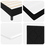 Casa si Gradina - Mobilier - Paturi si accesorii - Paturi - Pat box spring cu saltea, negru, 90x190 cm, textil - Infinity.ro