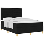 Casa si Gradina - Mobilier - Paturi si accesorii - Paturi - Pat Box Spring cu Saltea Negru 140x200 cm Tesatura - Infinity.ro