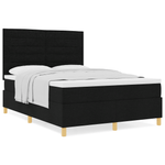 Casa si Gradina - Mobilier - Paturi si accesorii - Paturi - Pat Box Spring cu Saltea Negru 140x200 cm Tesatura - Infinity.ro