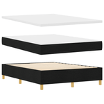Casa si Gradina - Mobilier - Paturi si accesorii - Paturi - Pat Box Spring cu Saltea Negru 140x200 cm Tesatura - Infinity.ro