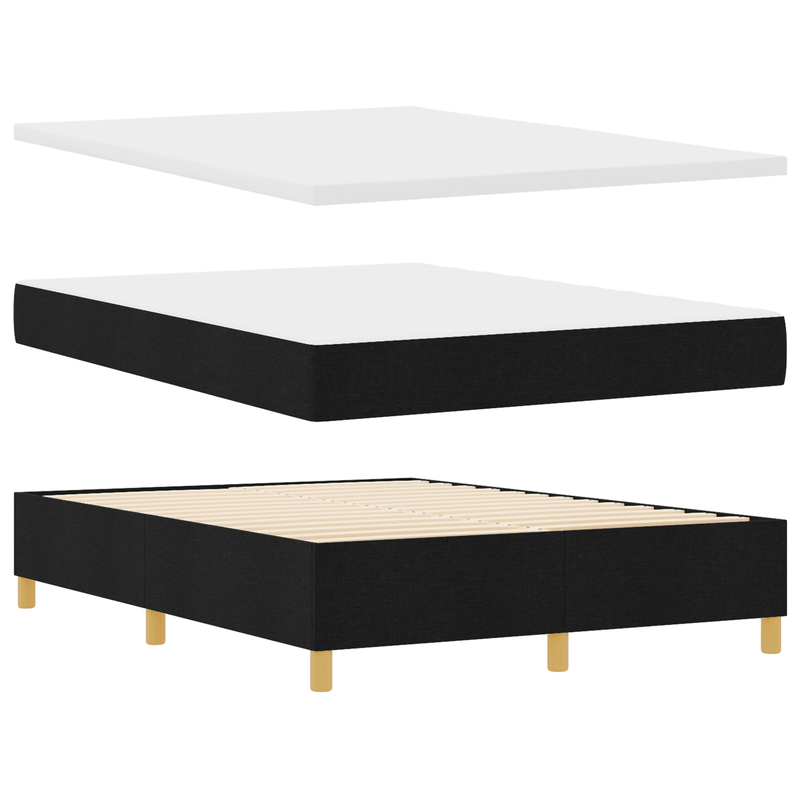 Casa si Gradina - Mobilier - Paturi si accesorii - Paturi - Pat Box Spring cu Saltea Negru 140x200 cm Tesatura - Infinity.ro