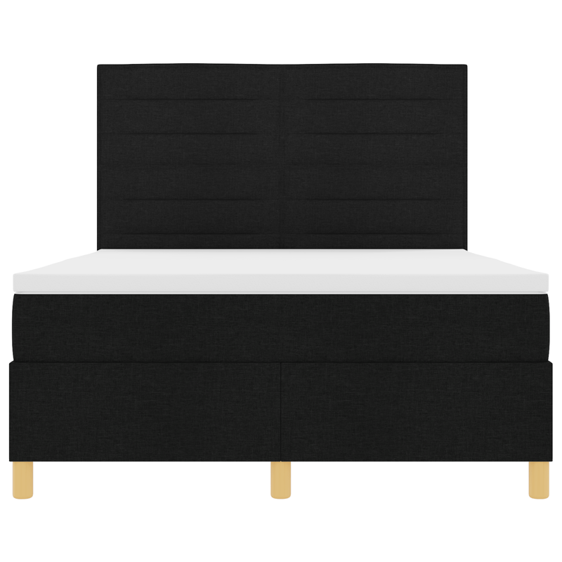 Casa si Gradina - Mobilier - Paturi si accesorii - Paturi - Pat Box Spring cu Saltea Negru 140x200 cm Tesatura - Infinity.ro