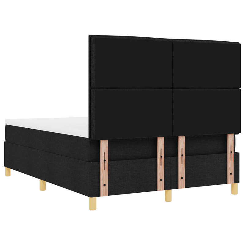 Casa si Gradina - Mobilier - Paturi si accesorii - Paturi - Pat Box Spring cu Saltea Negru 140x200 cm Tesatura - Infinity.ro