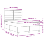 Casa si Gradina - Mobilier - Paturi si accesorii - Paturi - Pat Box Spring cu Saltea Negru 140x200 cm Tesatura - Infinity.ro