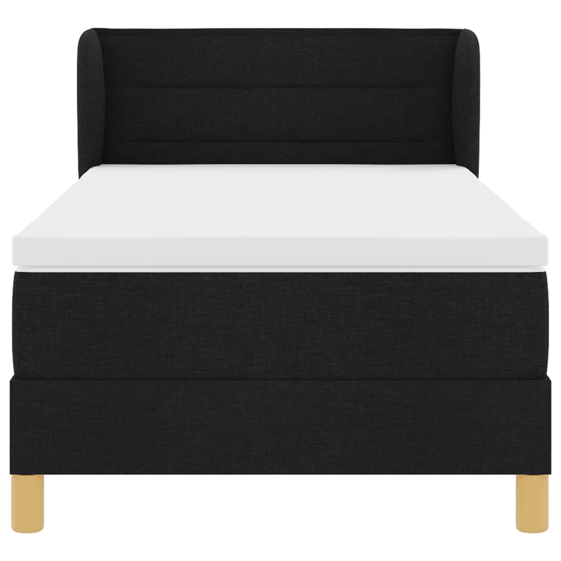 Casa si Gradina - Mobilier - Paturi si accesorii - Paturi - Pat cu arcuri si saltea  Negru 90x200 cm Textil - Infinity.ro
