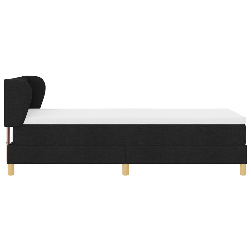 Casa si Gradina - Mobilier - Paturi si accesorii - Paturi - Pat cu arcuri si saltea  Negru 90x200 cm Textil - Infinity.ro
