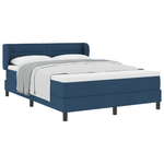 Casa si Gradina - Mobilier - Paturi si accesorii - Paturi - Pat box spring cu saltea, albastru, 140x190 cm, textil - Infinity.ro