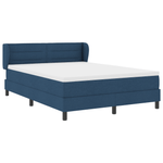 Casa si Gradina - Mobilier - Paturi si accesorii - Paturi - Pat box spring cu saltea, albastru, 140x190 cm, textil - Infinity.ro
