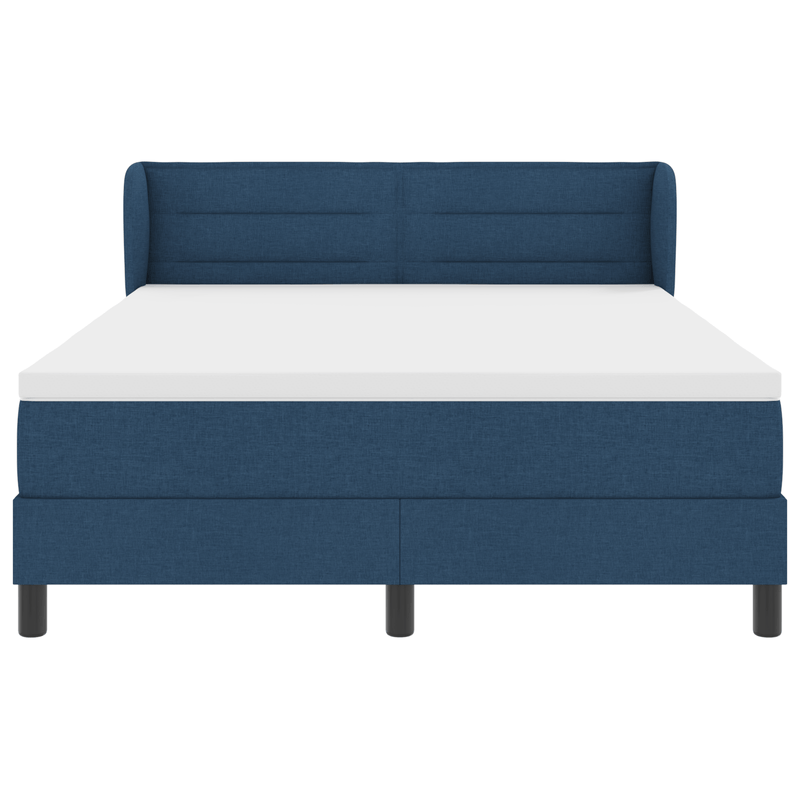 Casa si Gradina - Mobilier - Paturi si accesorii - Paturi - Pat box spring cu saltea, albastru, 140x190 cm, textil - Infinity.ro