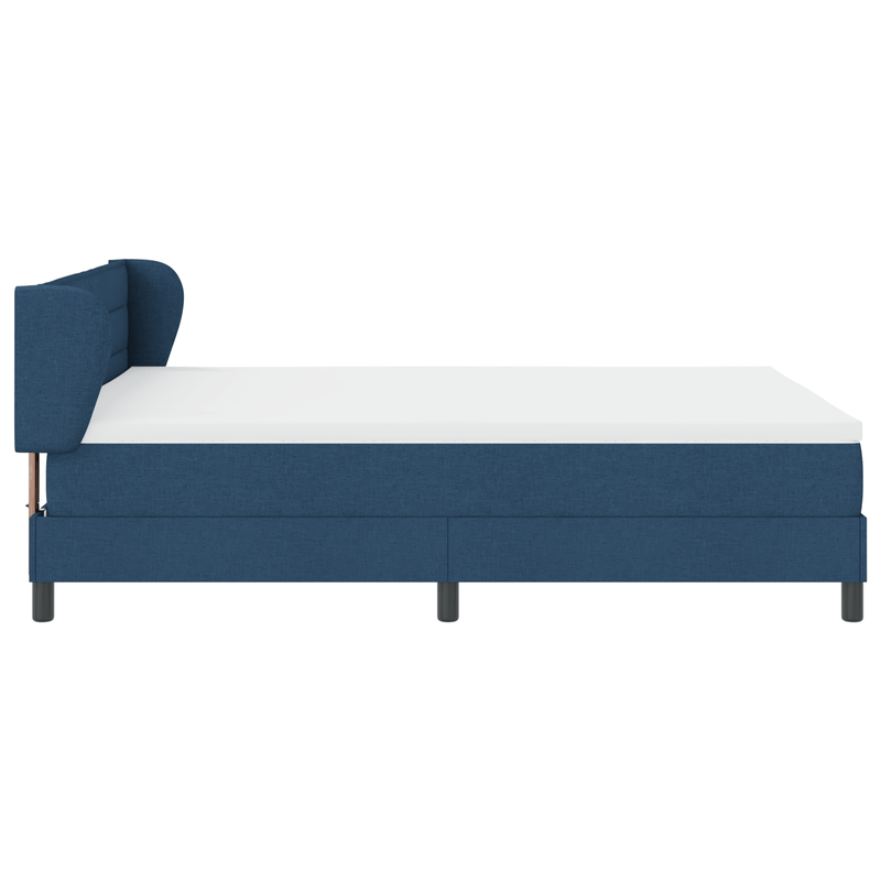Casa si Gradina - Mobilier - Paturi si accesorii - Paturi - Pat box spring cu saltea, albastru, 140x190 cm, textil - Infinity.ro
