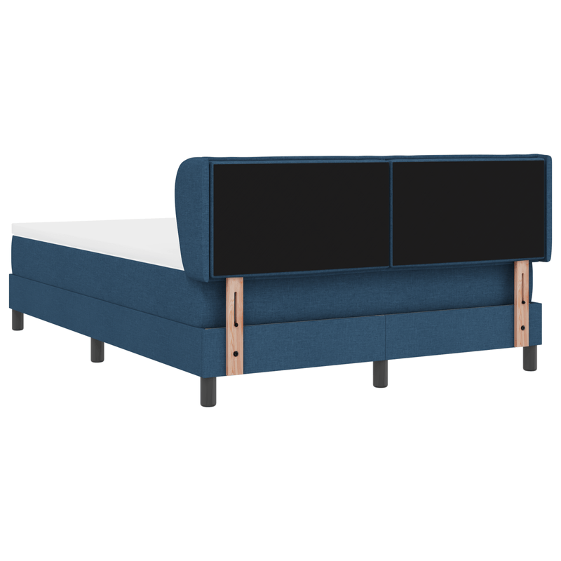 Casa si Gradina - Mobilier - Paturi si accesorii - Paturi - Pat box spring cu saltea, albastru, 140x190 cm, textil - Infinity.ro