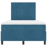 Casa si Gradina - Mobilier - Paturi si accesorii - Paturi - Pat Box Spring  cu Saltea Albastru Inchis Mic Dublu din Catifea - Infinity.ro