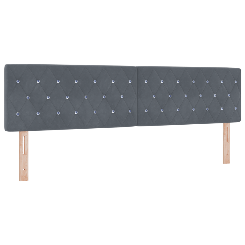 Casa si Gradina - Mobilier - Paturi si accesorii - Paturi - Pat Box Spring  cu Saltea Gri Inchis 180x200 cm Catifea - Infinity.ro