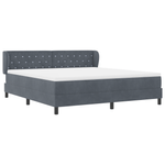 Casa si Gradina - Mobilier - Paturi si accesorii - Paturi - Pat Box Spring  cu Saltea Gri Inchis 180x200 cm Catifea - Infinity.ro