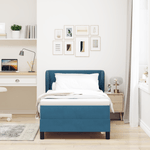 Casa si Gradina - Mobilier - Paturi si accesorii - Paturi - Pat box spring cu saltea, albastru inchis, 90x200 cm, catifea - Infinity.ro