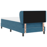 Casa si Gradina - Mobilier - Paturi si accesorii - Paturi - Pat box spring cu saltea, albastru inchis, 90x200 cm, catifea - Infinity.ro