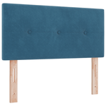 Casa si Gradina - Mobilier - Paturi si accesorii - Paturi - Pat box spring cu saltea, albastru inchis, 90x200 cm, catifea - Infinity.ro