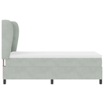Casa si Gradina - Mobilier - Paturi si accesorii - Paturi - Pat box spring cu saltea, gri deschis, 100x200 cm, catifea - Infinity.ro
