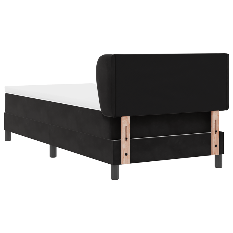 Casa si Gradina - Mobilier - Paturi si accesorii - Paturi - Pat cu arcuri si saltea Negru 90x190 cm Catifea - Infinity.ro