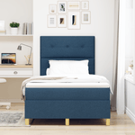 Casa si Gradina - Mobilier - Paturi si accesorii - Paturi - Pat cu arc cu saltea Albastru 120x200 cm Tesatura - Infinity.ro