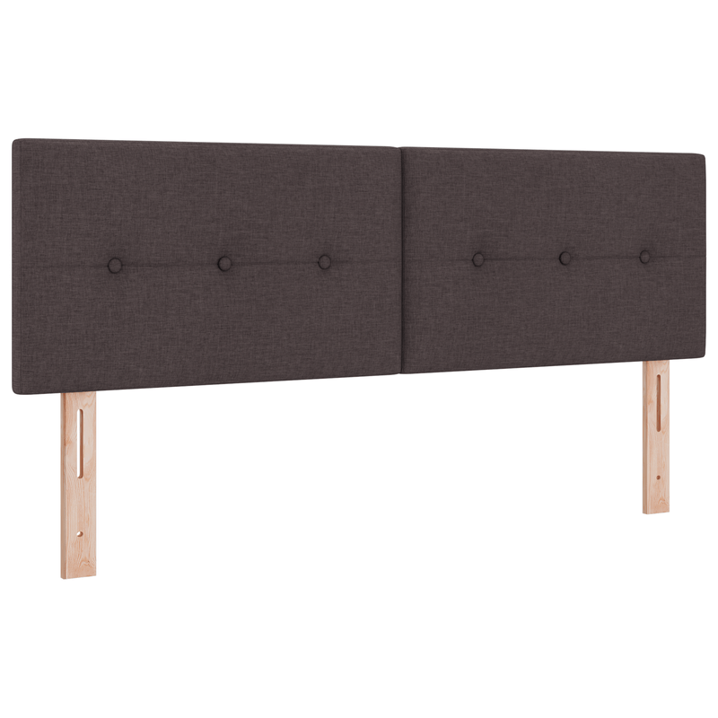 Casa si Gradina - Mobilier - Paturi si accesorii - Paturi - Pat box spring cu saltea, maro inchis, 140x200 cm, textil - Infinity.ro
