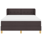 Casa si Gradina - Mobilier - Paturi si accesorii - Paturi - Pat box spring cu saltea, maro inchis, 140x200 cm, textil - Infinity.ro