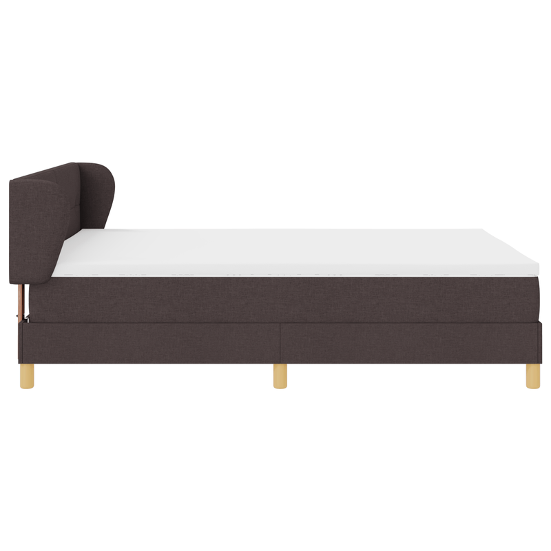 Casa si Gradina - Mobilier - Paturi si accesorii - Paturi - Pat box spring cu saltea, maro inchis, 140x200 cm, textil - Infinity.ro