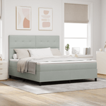 Casa si Gradina - Mobilier - Paturi si accesorii - Paturi - Pat box spring cu saltea, gri deschis, super king, catifea - Infinity.ro