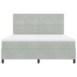 Casa si Gradina - Mobilier - Paturi si accesorii - Paturi - Pat box spring cu saltea, gri deschis, super king, catifea - Infinity.ro