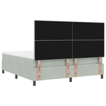 Casa si Gradina - Mobilier - Paturi si accesorii - Paturi - Pat box spring cu saltea, gri deschis, super king, catifea - Infinity.ro