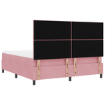 Casa si Gradina - Mobilier - Paturi si accesorii - Paturi - Pat box spring cu saltea, roz, super king, catifea - Infinity.ro