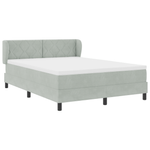 Casa si Gradina - Mobilier - Paturi si accesorii - Paturi - Pat cu saltea  Gri deschis 140x200 cm Catifea - Infinity.ro