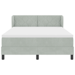 Casa si Gradina - Mobilier - Paturi si accesorii - Paturi - Pat cu saltea  Gri deschis 140x200 cm Catifea - Infinity.ro