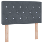 Casa si Gradina - Mobilier - Paturi si accesorii - Paturi - Pat box spring cu saltea, gri inchis, 80x200 cm, catifea - Infinity.ro