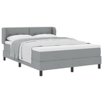 Casa si Gradina - Mobilier - Paturi si accesorii - Paturi - Pat box spring cu saltea, gri deschis, 160x200 cm, textil - Infinity.ro