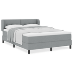 Casa si Gradina - Mobilier - Paturi si accesorii - Paturi - Pat box spring cu saltea, gri deschis, 160x200 cm, textil - Infinity.ro