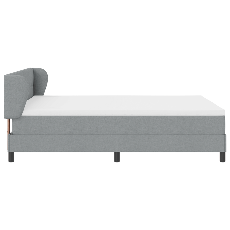 Casa si Gradina - Mobilier - Paturi si accesorii - Paturi - Pat box spring cu saltea, gri deschis, 160x200 cm, textil - Infinity.ro
