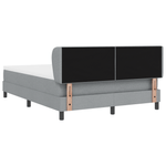 Casa si Gradina - Mobilier - Paturi si accesorii - Paturi - Pat box spring cu saltea, gri deschis, 160x200 cm, textil - Infinity.ro
