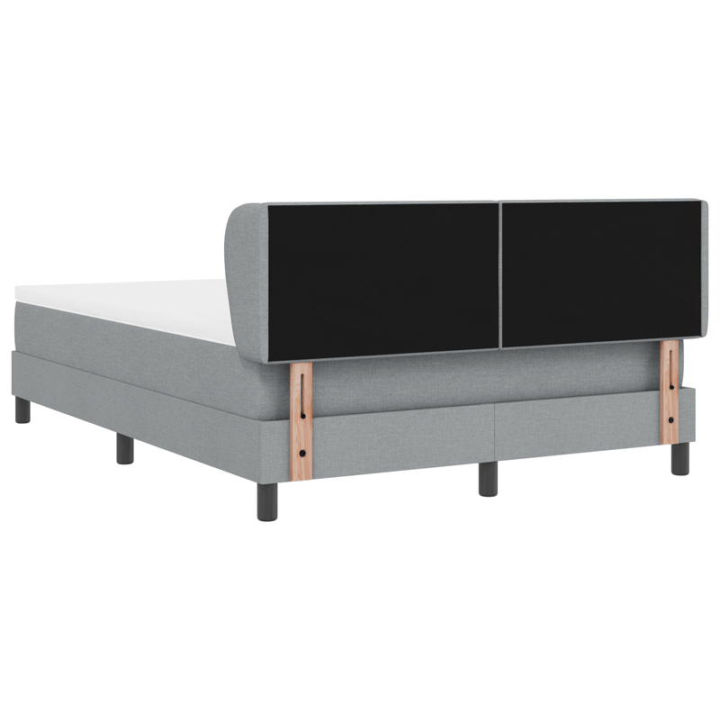 Casa si Gradina - Mobilier - Paturi si accesorii - Paturi - Pat box spring cu saltea, gri deschis, 160x200 cm, textil - Infinity.ro