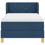 Casa si Gradina - Mobilier - Paturi si accesorii - Paturi - Pat box spring cu saltea, albastru, 100x200 cm, textil - Infinity.ro