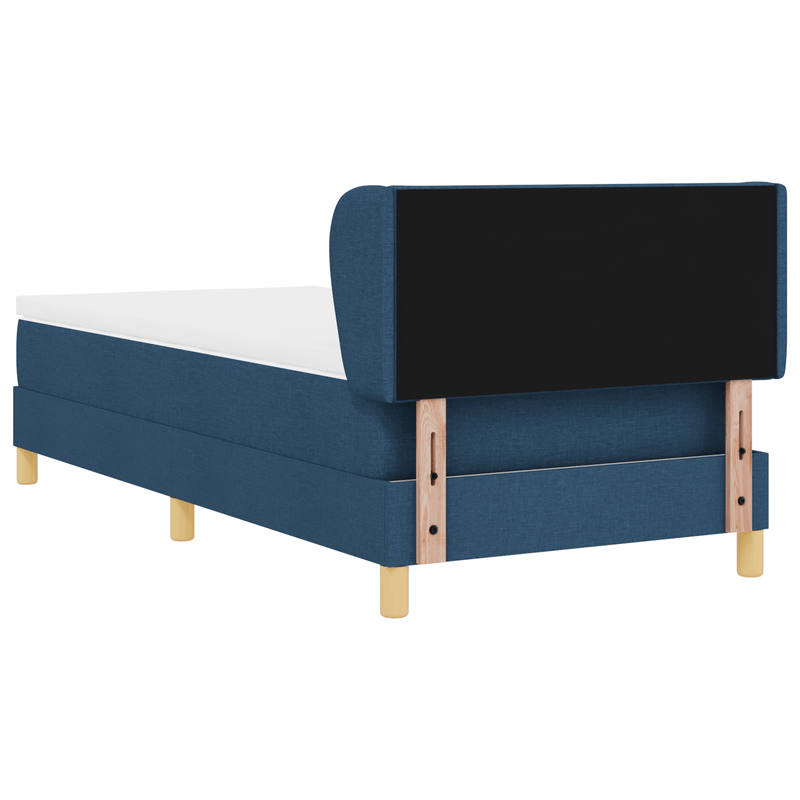 Casa si Gradina - Mobilier - Paturi si accesorii - Paturi - Pat box spring cu saltea, albastru, 100x200 cm, textil - Infinity.ro