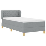Casa si Gradina - Mobilier - Paturi si accesorii - Paturi - Pat box spring cu saltea, gri deschis, 90x200 cm, textil - Infinity.ro